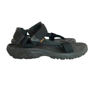 Teva Hurricane 4 Black Sport Sandals Mens 8/40.5 Adjustable Straps & Rugged Sole